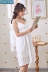 Jingyun lady nightdress mùa hè ngọt ngào dễ thương dịch vụ nhà dệt bông dây đeo đồ ngủ lỏng đơn giản - Đêm đầm