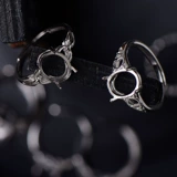 Ретро платиновое обручальное кольцо, бирюзовая инкрустация камня из воскового агата, серебро 925 пробы