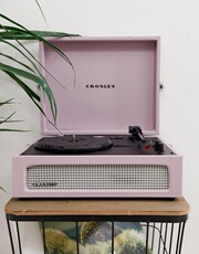 Виниловый проигрыватель 美国crosley 粉色蓝牙黑胶唱机 台式家用留声机 唱片机