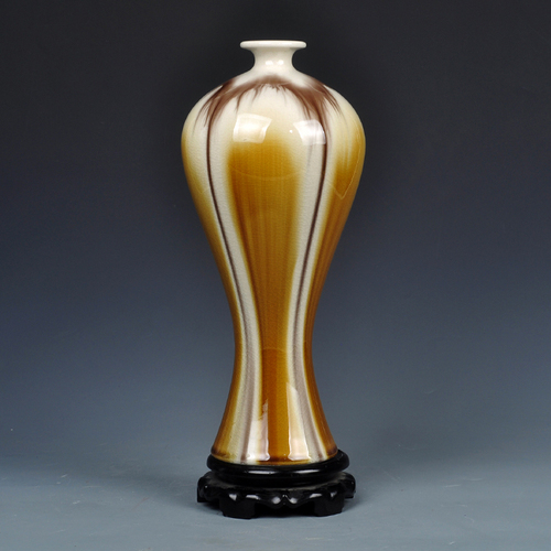 景德镇陶瓷中式客厅冰裂花瓶摆件