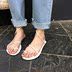 Joker giày phẳng 2018 mùa hè thường giày của phụ nữ bộ ngón chân mỏng ban nhạc twist bộ chân dép của phụ nữ đơn giản không trượt Hàn Quốc phiên bản Sandal