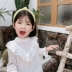 Candy Grandpa 2019 mùa thu áo sơ mi bé gái phiên bản Hàn Quốc của bé gái hoang dã sơ mi dài tay trẻ em - Áo sơ mi