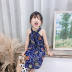 Candy Grandpa Summer 2019 New Ultra Ocean Girl Halter Dress Girl polka Dot Không tay Váy bé - Váy váy trẻ em 11 tuổi Váy