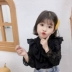 Candy Grandpa 2019 mùa thu áo sơ mi bé gái phiên bản Hàn Quốc của bé gái hoang dã sơ mi dài tay trẻ em - Áo sơ mi áo sơ mi cho bé trai Áo sơ mi