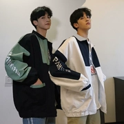 Dụng cụ áo khoác nam mùa xuân và mùa thu sinh viên cặp đôi Hàn Quốc thêu đồng phục bóng chày hip hop bf gió áo khoác - Áo khoác thể thao / áo khoác