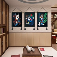 những bức tranh dân tộc Trung Quốc treo vải rèm vải nền ins thảm trang trí phòng ngủ phòng khách sơn trang trí nhà vẽ tranh tường trang trí - Tapestry 	thảm treo tường dạ quang