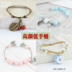 Lucky Lotus Heart Bursting Blue Crystal Bracelet Nữ Dễ thương tươi Hàn Quốc Đơn giản Sinh viên Yim Sen Bracelet vòng đeo tay nữ Vòng đeo tay Clasp