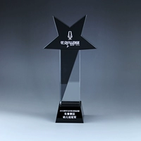 Креативная длинная черная хрустальная пентаграмма трофейная школьная конкуренция Финансовая предприятие специальное трофейное индивидуальное медаль