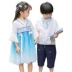 Trang phục mùa hè tay ngắn Hanfu Quần áo kiểu Trung Quốc quần áo tốt nghiệp quần áo mùa hè tiểu học và trung học cơ sở đồng phục học sinh mẫu giáo - Đồng phục trường học / tùy chỉnh thực hiện