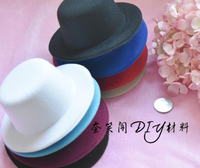 taobao agent DIY handicraft lolita small hat hat diameter 13cm hat height 4.5 naked hat edge jewelry DIY with clip full free shipping