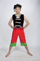 Dân tộc thiểu số Zhuang, Dai, Dai, Yao, Miao, trang phục biểu diễn múa, trang phục biểu diễn sân khấu nam áo dân tộc