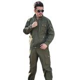 Осенний зеленый хлопковый износостойкий комбинезон, большой размер, свободный крой, защита от ожогов