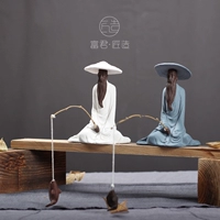 Украшение чайника фиолетового песчаного керамического ремесла Цзян Тайгонг Рыбалка