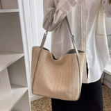 Летняя соломенная вместительная и большая сумка через плечо, небольшая дизайнерская плетеная сумка на одно плечо, коллекция 2022, в западном стиле