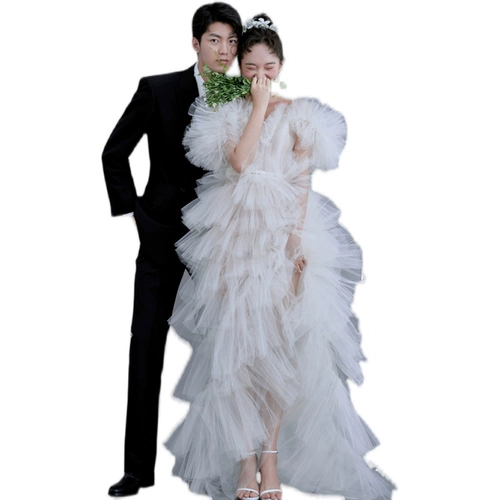 Реквизит для фотографии для влюбленных, свежее кружевное свадебное платье, коллекция 2023, простой и элегантный дизайн