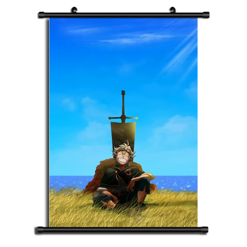 12916Animation surrounding customized black Clover poster mural dormitory bedroom Scroll black clover Hang a picture