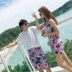 Cặp đôi đồ bơi mới 2018 Cặp đôi Hàn Quốc mẫu đồ bơi bảo thủ đi biển dành cho nữ - Vài đồ bơi 	set đồ đi biển đôi	 Vài đồ bơi