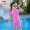 Li Ning chàng trai và cô gái dính liền áo chống nắng áo tắm ngắn tay học sinh trẻ em bơi lội giải trí thể thao chuyên nghiệp áo tắm - Bộ đồ bơi của Kid