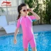Li Ning chàng trai và cô gái dính liền áo chống nắng áo tắm ngắn tay học sinh trẻ em bơi lội giải trí thể thao chuyên nghiệp áo tắm - Bộ đồ bơi của Kid Bộ đồ bơi của Kid