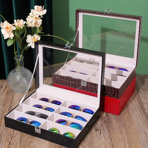 Коробка для хранения, модные солнцезащитные очки, стенд, 8 ячеек, 12 ячеек