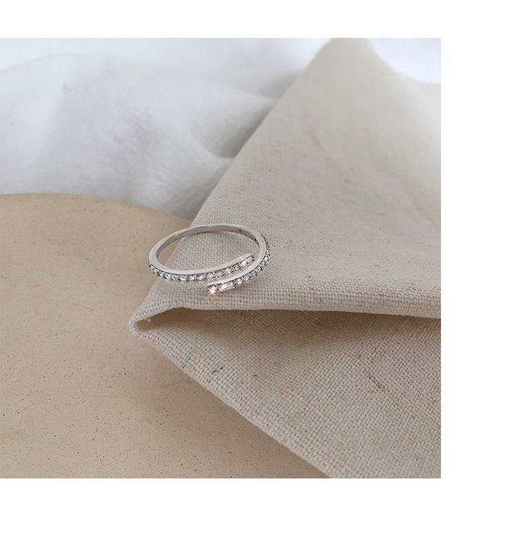 Simple Silverma'am Opening Ring female fashion personality ins tide index finger ring Cold wind solar system Light luxury Internet celebrity Prime circle Abstain