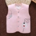 Áo len cho bé mùa xuân và mùa thu cotton 0-1-3 tuổi Áo vest bé ấm áp dày bông mùa đông nam và nữ trẻ em vest Áo ghi lê