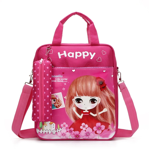 Мультяшный художественный портфель, водонепроницаемая барсетка, льняная сумка, сумка для учебы, в корейском стиле