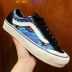 [启 凡] Giày nam mới Vans Style 36 Giày nữ màu xanh đen in thấp để giúp giày VN0A3MVLVS4 - Dép / giày thường