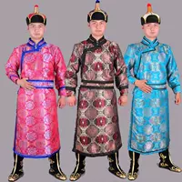 Áo choàng Mông Cổ thời trang nam trang phục nam Quần áo Mông Cổ nam Cuộc sống Mông Cổ mặc trang phục biểu diễn dài phần Mông Cổ hàng ngày - Trang phục dân tộc sườn xám đẹp