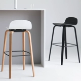 Северная сеть сетевая сеть красного барного стола современная простота в барах стул деревянный ремень задний бар