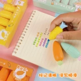 Морковные флуоресцентные милые мультяшные маленькие цветные карандаши, маркер, канцтовары для школьников