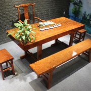 Brazil rosewood bàn trà trà nghệ thuật bộ hoàn chỉnh bộ mới cổ điển rắn gỗ tấm lớn bàn ăn bàn sơn
