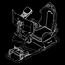 PNS phiên bản thời trang của xe mô phỏng chỉ đạo khung bánh xe ghế Logitech G29 T300RS PS4 racing seat