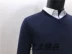 2018 mùa xuân mới V-Cổ màu xanh hải quân 100% len áo len mỏng tops treo giá 1650 nhân dân tệ