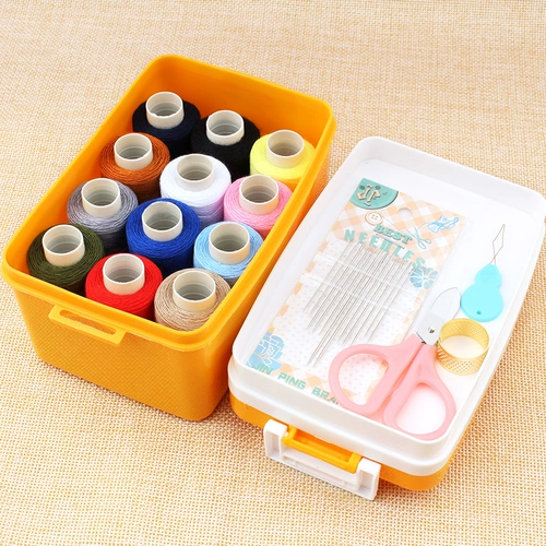 Коробка для бытовой линии игольки STEAM PORTABLE SIVENT SIVE SIVE Игла Студенческая общежитие многофункциональная цветная швейная куртка кармана пакет