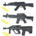 Súng đồ chơi trẻ em có thể được bắn bằng tay trên đạn để lấy súng mô hình hợp kim súng ngắn mini AK