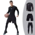 Quần áo thể dục phù hợp với nam chạy bộ bóng đá thể thao quần nhanh khô đào tạo bóng rổ ba hoặc năm bộ quần áo ngắn tay Quần áo tập thể hình