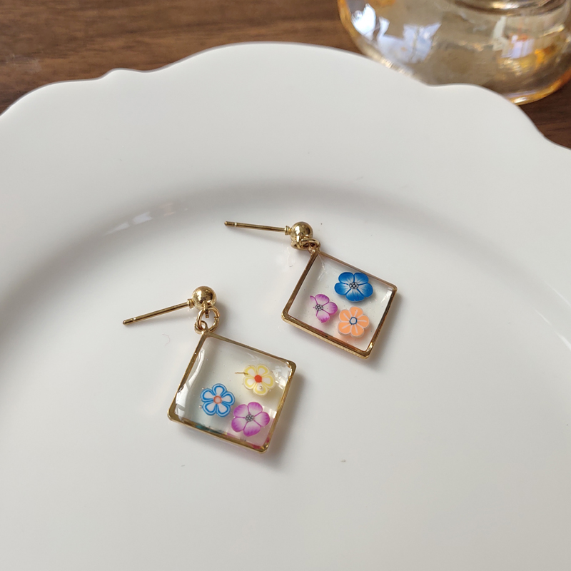 CoffeeSpecial Offer feedback temperament Spring and summer new pattern love Pearl Earrings Sweet Versatile Earrings Collection girl Ear Studs Ear clip