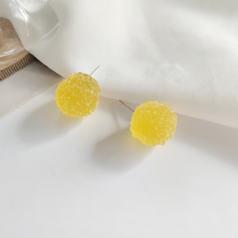 Fluorescent GreenSpecial Offer feedback temperament Spring and summer new pattern love Pearl Earrings Sweet Versatile Earrings Collection girl Ear Studs Ear clip