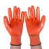 Găng tay bảo hộ lao động bằng nhựa PVC dày toàn bộ chống thấm nước, chống trơn trượt, chịu dầu và chống mài mòn Găng tay bảo hộ lao động nhúng hoàn toàn bằng cao su