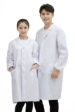 Белый халат, химический лонгслив для школьников, униформа врача для работы, короткий рукав, делается под заказ, с печатью вашего логотипа