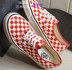 Giày nam VANS Giày nữ màu đỏ trắng xanh trắng kẻ ca rô AUTHENTIC 44DX giày vải thấp VN0A38ENVL - Plimsolls giày thể thao đẹp Plimsolls