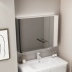 tủ gương phòng tắm inox Tủ gương phòng tắm thông minh bằng nhôm không gian dày có ngăn lưu trữ ánh sáng riêng biệt phòng tắm tích hợp gương trang điểm hộp gương treo tường tủ gương trong phòng tắm tủ gương trong phòng tắm 