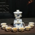 Bình gốm Xiaokang màu xanh và trắng đặt tất cả nước bán tự động ra bộ trà rỗng đặt ấm trà chống vảy - Trà sứ bình pha trà lock&lock Trà sứ