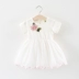 Trẻ em mặc cô gái mùa hè trẻ em của cô gái nhỏ ngắn tay sọc đầm 0 1-3 tuổi bé mùa hè công chúa váy