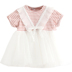 Trẻ em mặc cô gái mùa hè trẻ em của cô gái nhỏ ngắn tay sọc đầm 0 1-3 tuổi bé mùa hè công chúa váy Váy