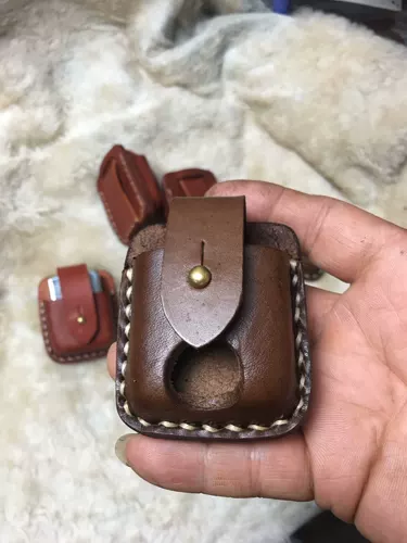 Кожаный чехол, кожаная зажигалка, стайлинг, простой и элегантный дизайн