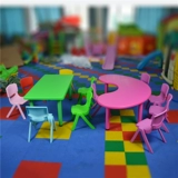 Прямые продажи детского сада дети с густым пластиковым столом Стол Стол Стул Деревянный Учебный Столы и Стулья