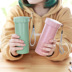 Wheat Straw Hand Cup Nhựa Đàn ông và Phụ nữ Cúp nước Sinh viên Dễ thương Cặp đôi nhỏ Quà tặng Bán buôn bình nước giữ nhiệt lock&lock Tách