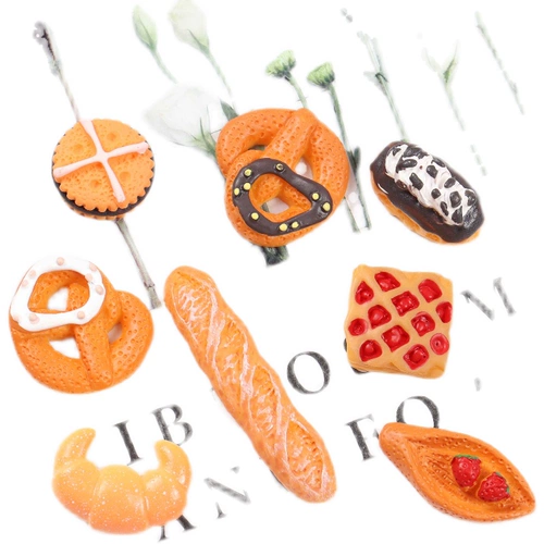 Реалистичная игра с едой, чехол для телефона, заколка для волос ручной работы, аксессуар, хлеб, DIY